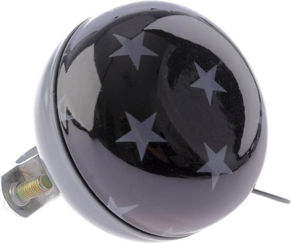 Fietsbel Niet Verkeerd Ding Dong Stars 60 mm - zwart/witte strepen