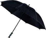 Extra sterke stormparaplu zwart windproof 130 cm