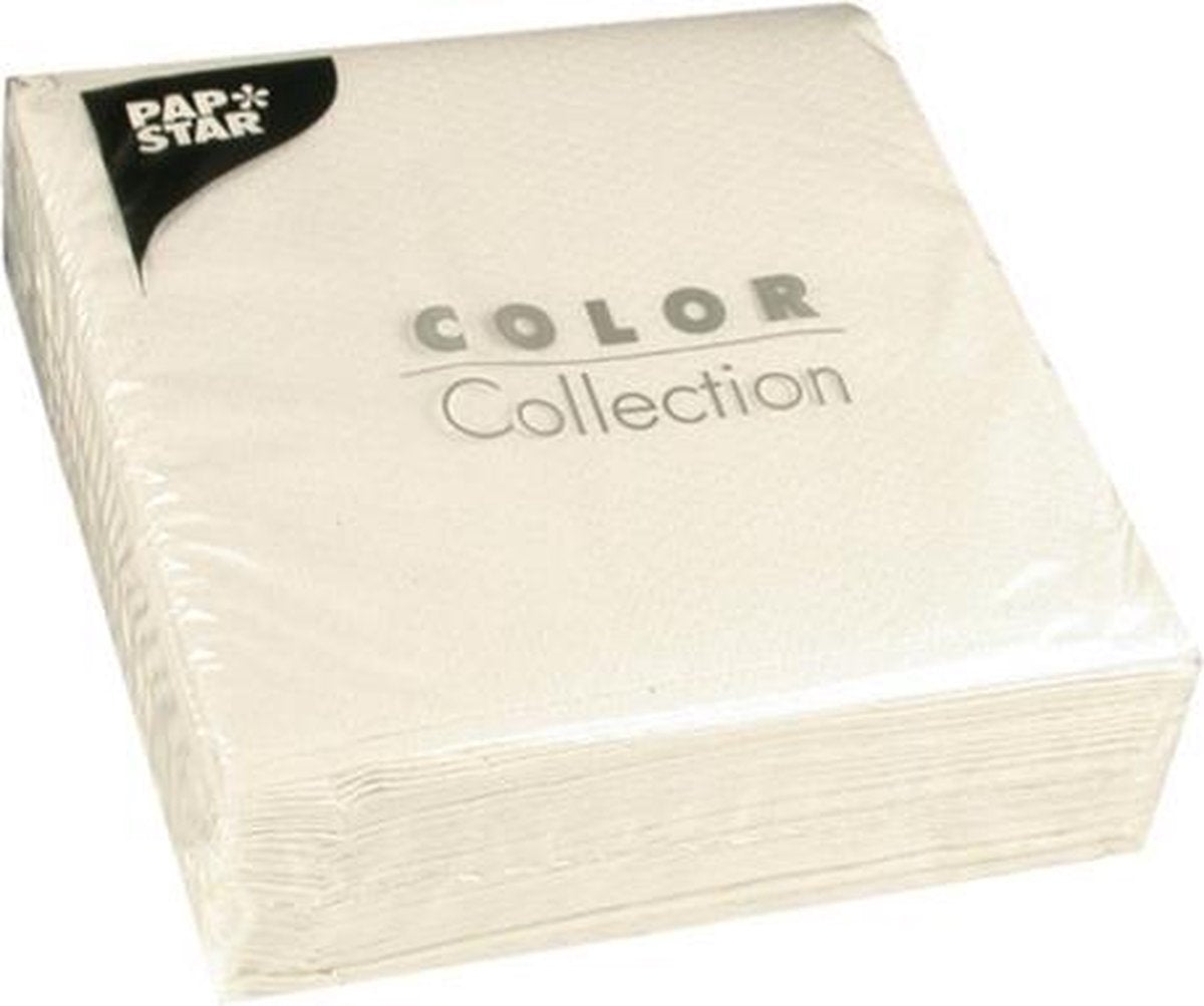 Papstar 100 servetten 33x33 wit