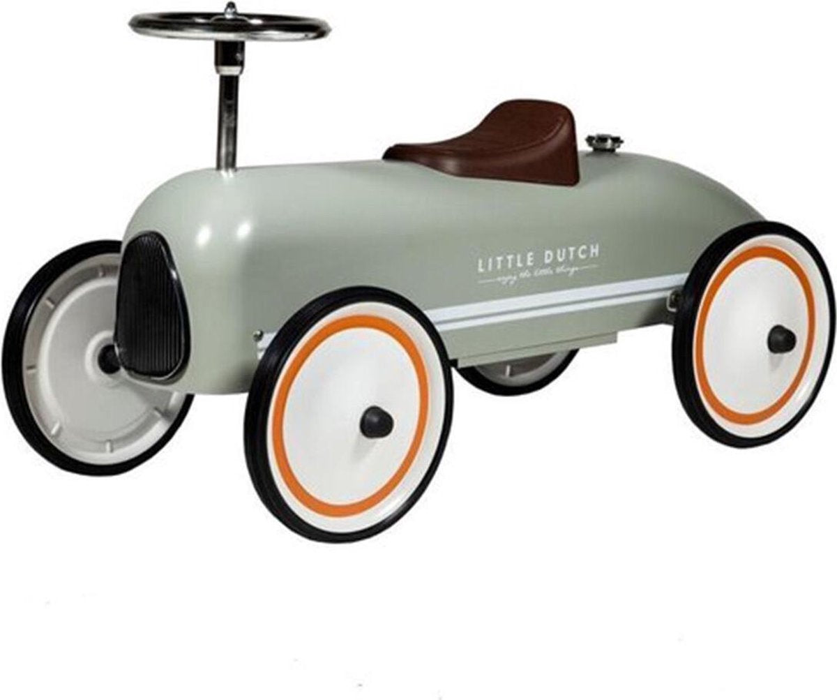 Retro Roller Loopauto Olive - Little Dutch