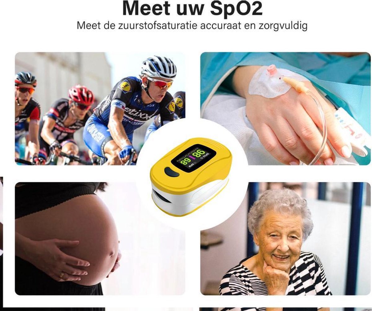 IMDK - Pulse oximeter – Saturatie meter – Digitale hartslagmeter – Zuurstofmeter - Digital pulse oximeter – Zuurstof - Hartslagmeter – Zuurstof saturatiemeter – hartslag - Bloedzuurstofmeter – Oximeter – Vingertop pulse