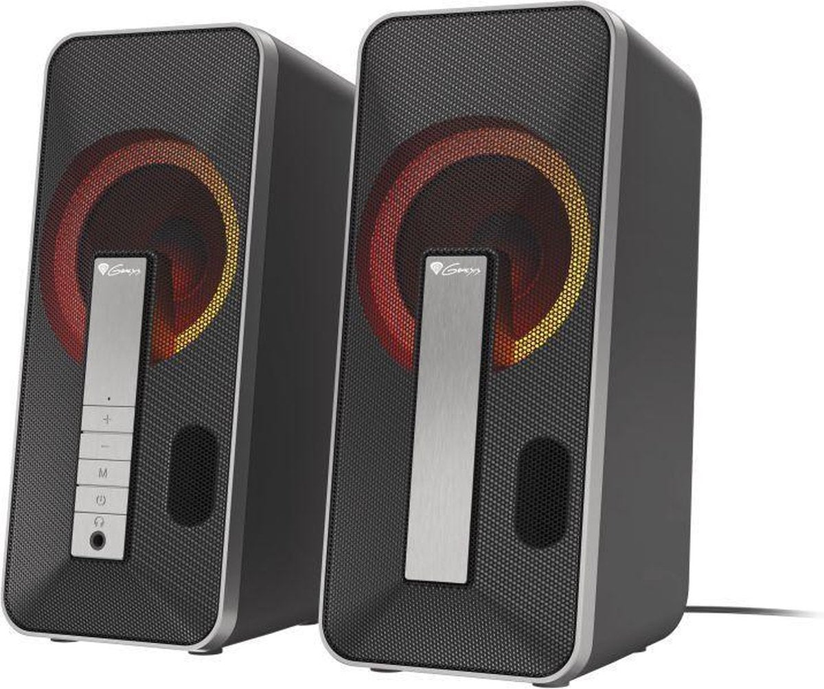 Genesis Helium 100BT Gaming speakers met RGB verlichting en Draadloze functie - Zwart
