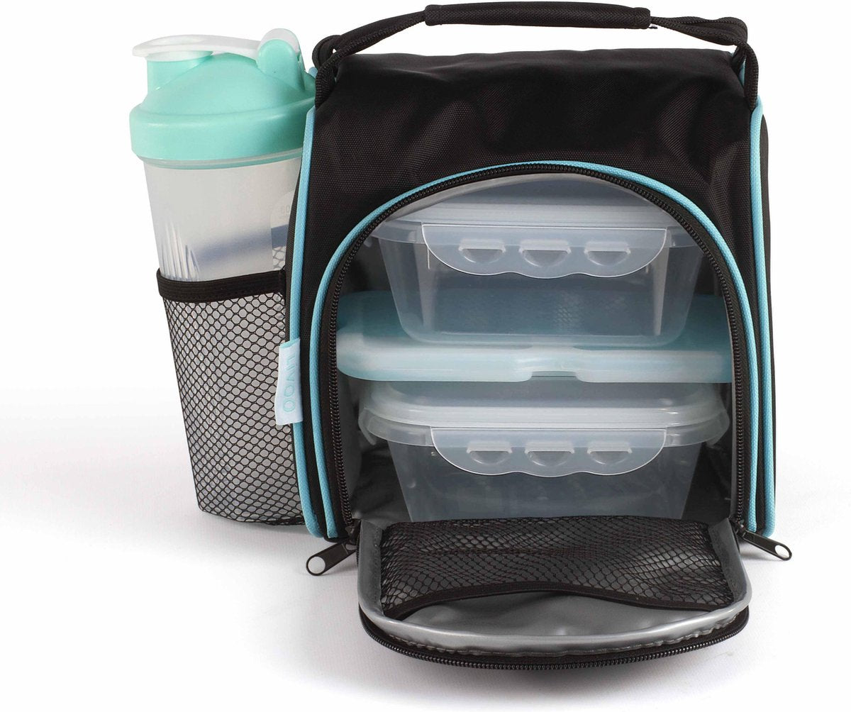 Livoo Koeltas met Lunchbox en Shakebeker Blauw