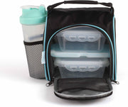 Livoo Koeltas met Lunchbox en Shakebeker Blauw