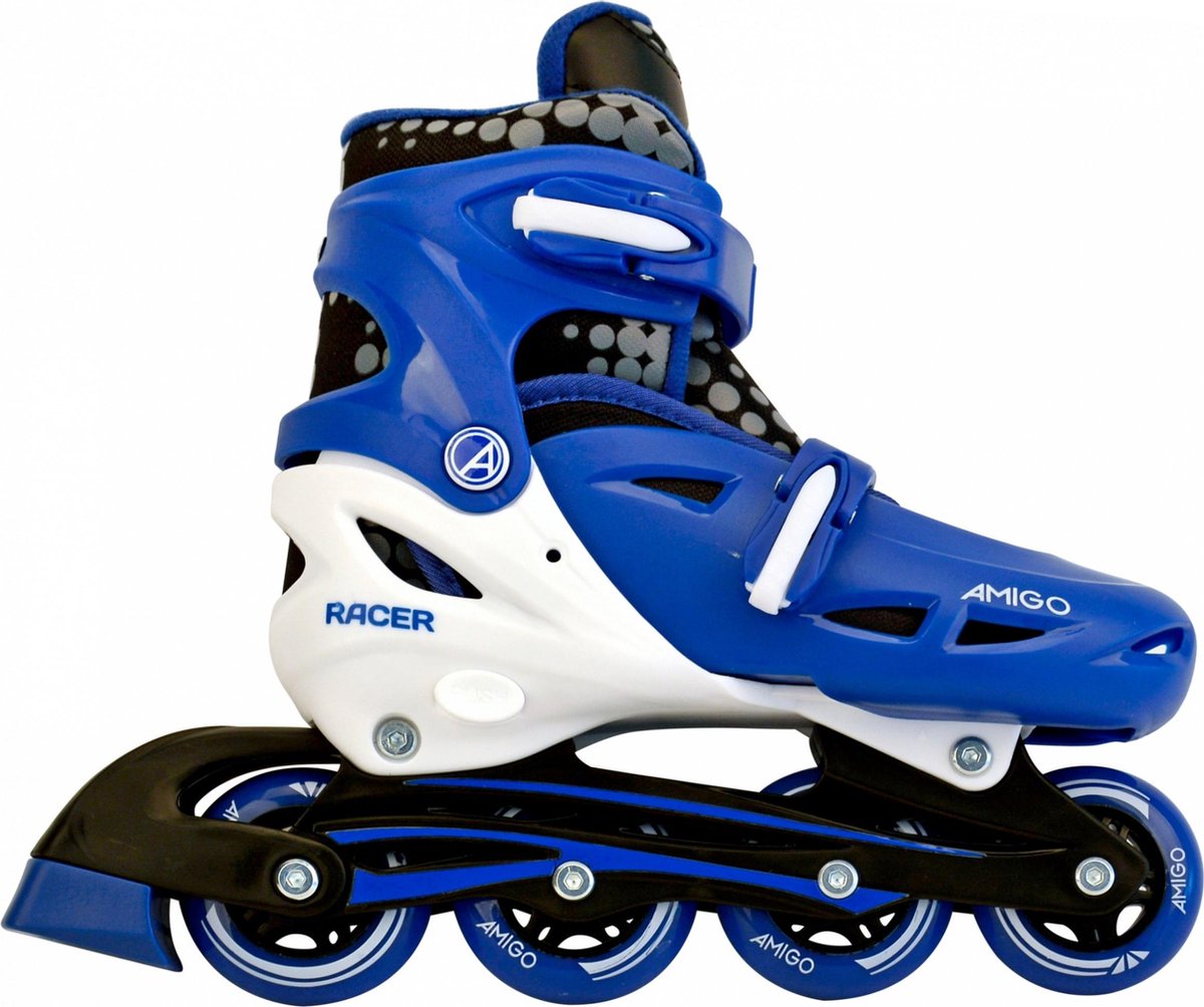 AMIGO Racer Inlineskates - Skeelers voor jongens en meisjes - Blauw/Wit - Maat 30-33