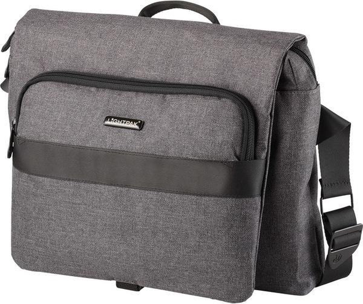 Juscha JU-46165 Schoudertas Lightpak Arkon. Grijs.