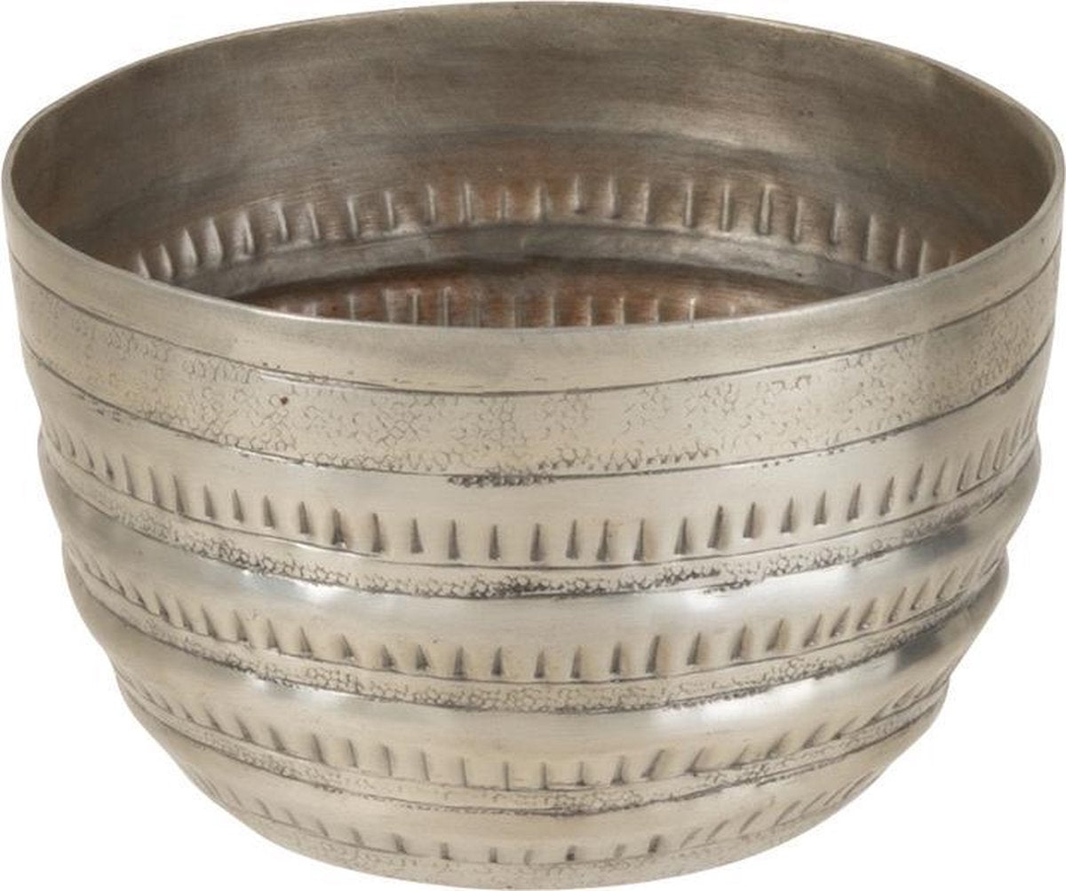 J-Line Kom Rond Aluminium Grijs