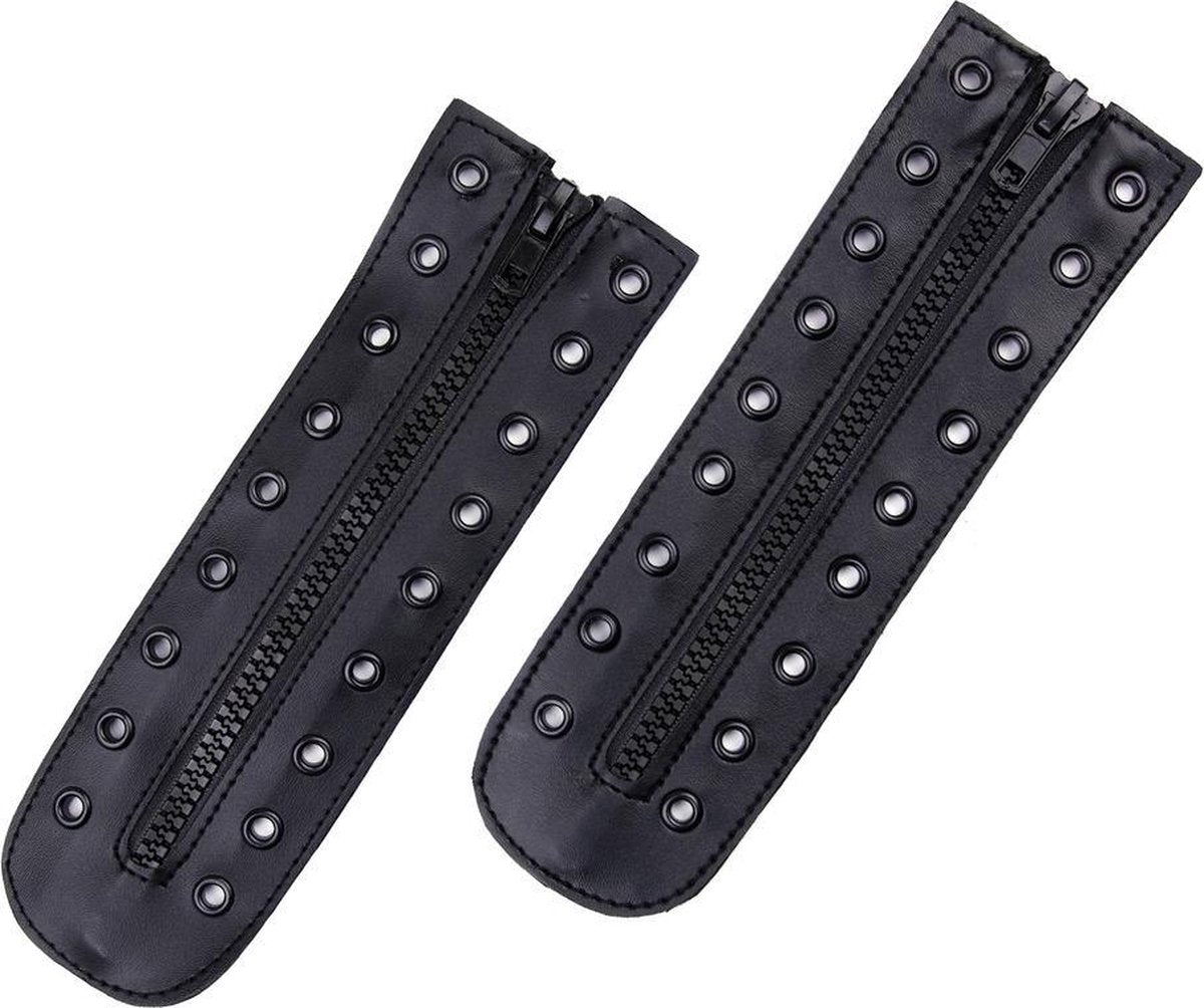 Speed zippers kunstleder zwart