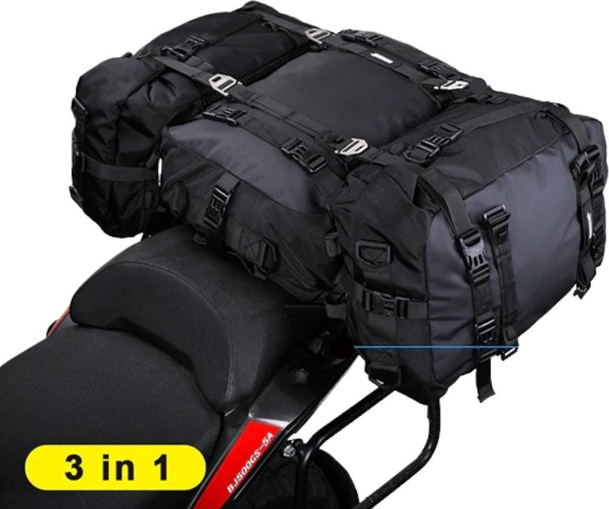Rhinowalk® 3 in 1 Zijtassen Motor Waterdicht - 2x 10L & 1x 30L Tanktas Motor - Motor Accessoires - Ook Motorrugzak