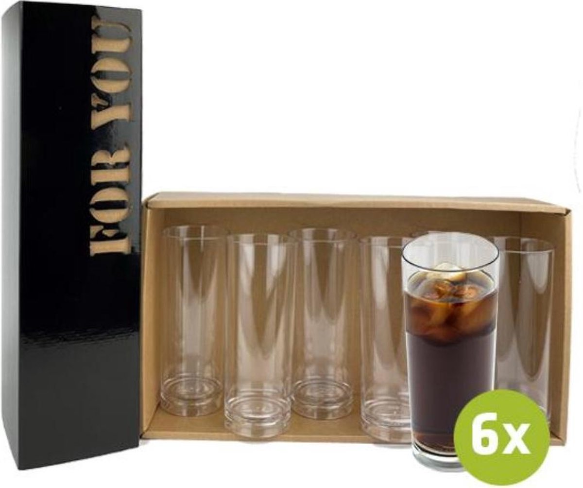 6x Longdrinkglas Madras 34cl cadeauset | Onbreekbare kunststof / plastic drinkglazen