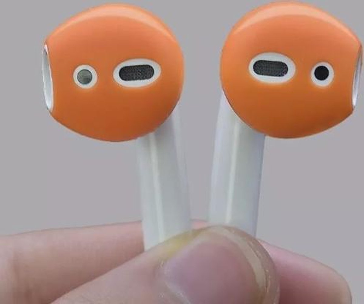 3 Paar Airpods Siliconen Beschermhoesjes - Ear Tips - Anti Slip Airpods - Airpods Comfortabel - Oor Tips - Oranje