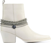 Bronx Vrouwen Leren  Enkellaarsjes / Laarzen / Damesschoenen 47327-g - Wit - maat 38