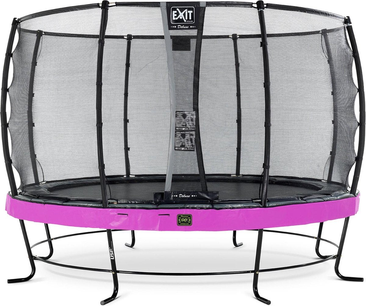 Trampoline EXIT Elegant Premium - ø366cm met net Deluxe - paars