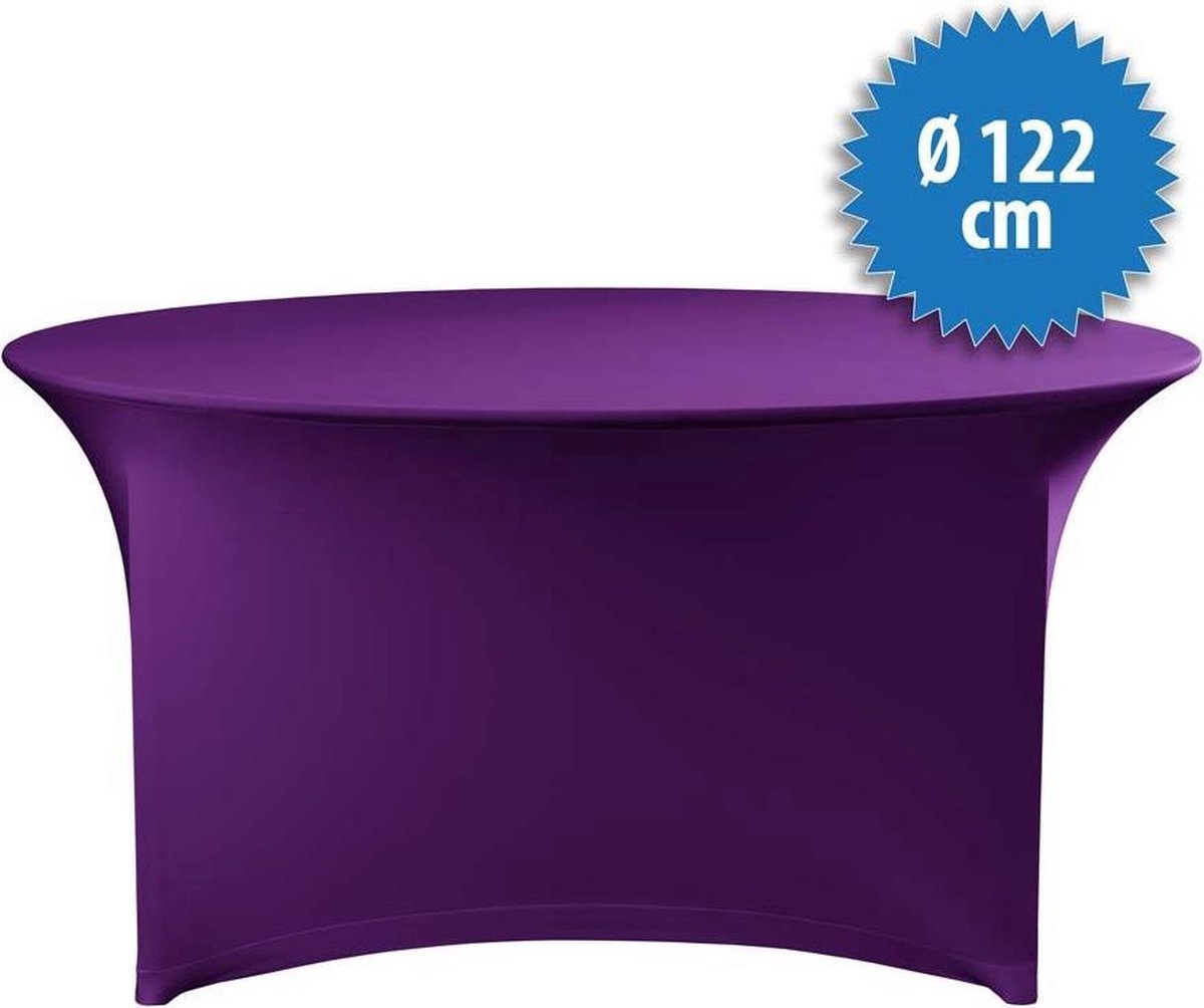 Cover Up Tafelrok Stretch - Ø122cm - Incl. Topcover - Paars