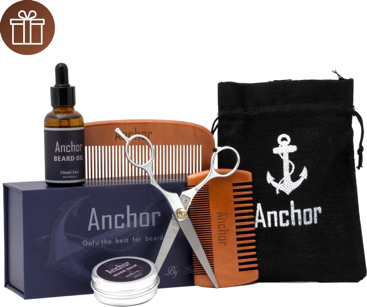 Baardset - Baardverzorging set met Baardolie - Baardshampoo - Baardgroei kit - Baardwax - Baardkam - Baardbalsem - Baardschaar