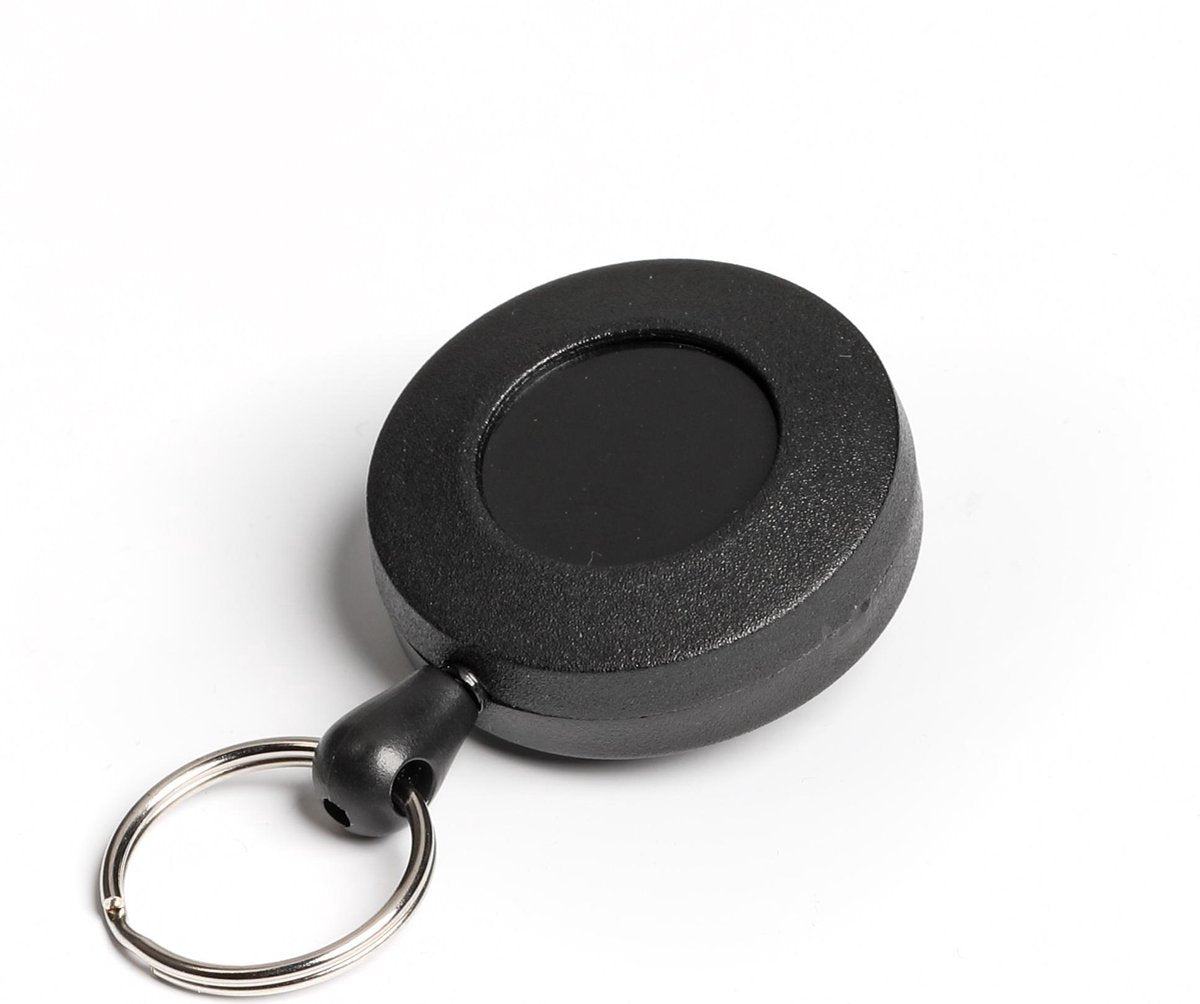 Kunststof Yoyo 32 cm - Met Trekkoord van 50 cm - Rollerclip - Skipashouder - Zwart