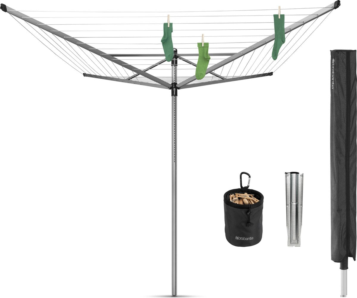 Brabantia Lift-O-Matic Advance Droogmolen met Grondanker