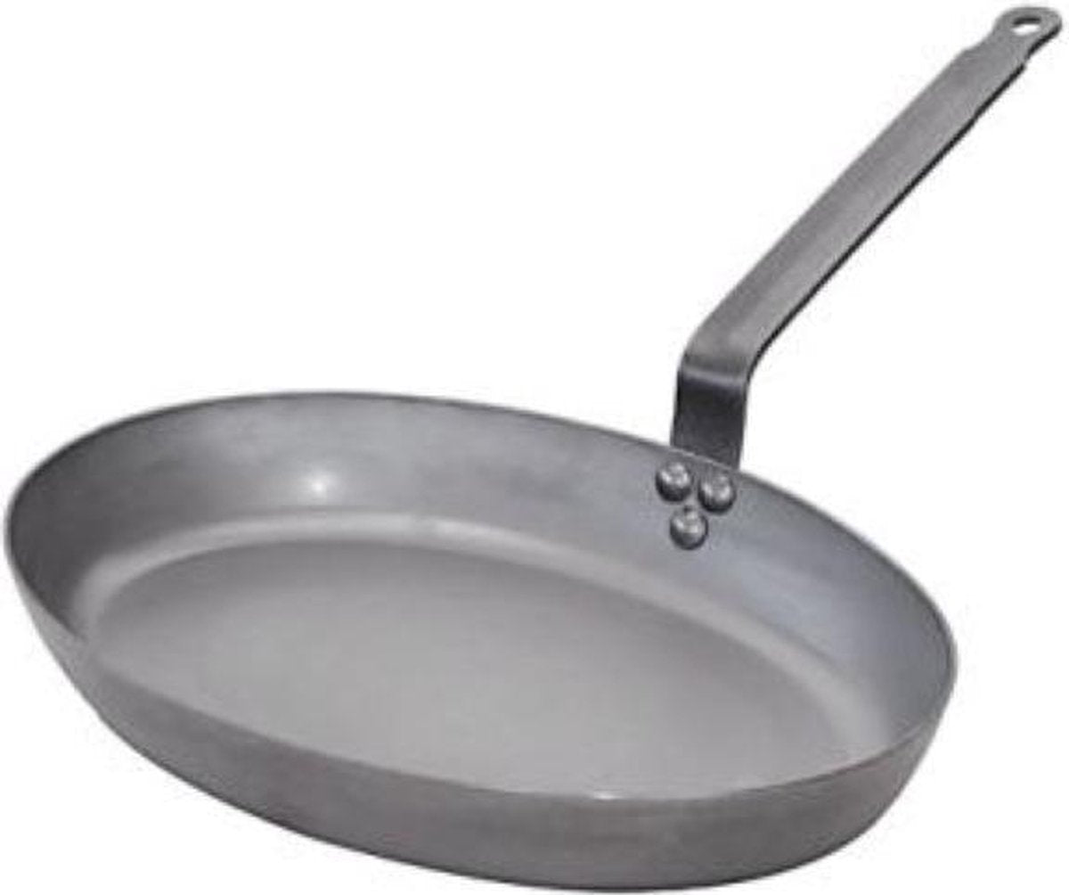 De Buyer Carbone Plus Ovale Vispan - L 36 B 25 cm - Plaatstaal
