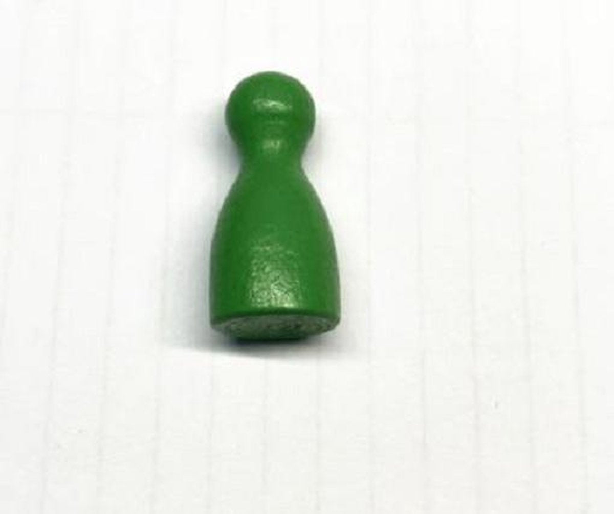 Pionnen voor bordspelletjes - 4 Stuks - Groen - Houten Pion - Bordspel - Hoge Kwaliteit - Stipco