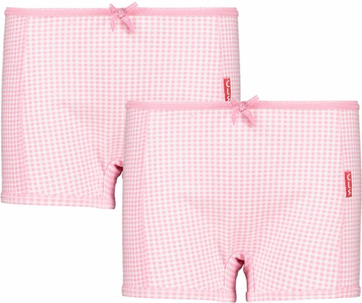 Claesen's Meisjes 2-pack Boxershort - Small Pink Checks - Maat 164-170