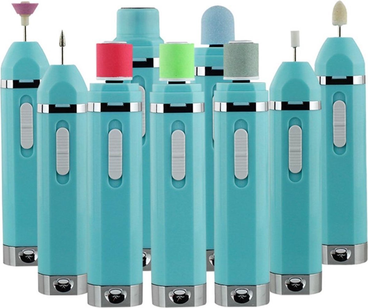 Manicure pedicure elektrische set 9 in 1. Voor nagels voeten en verwijderen eelt.