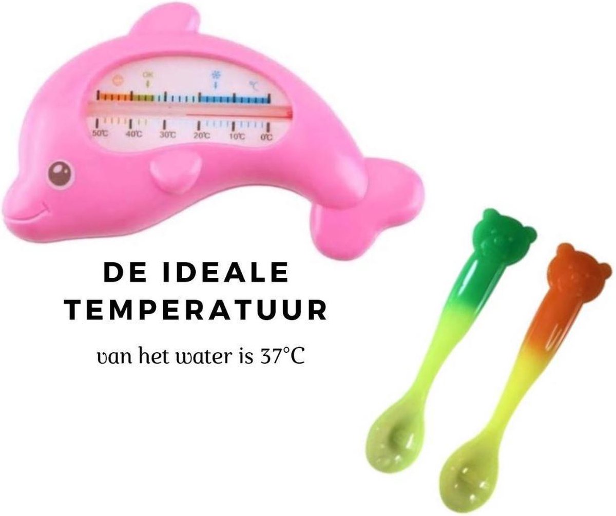 Baby bad thermometer (warmtegevoelig babyvoedingslepel cadeau) - Badthermometer -  water temperatuur meter - thermometer voor in bad - Kraamcadeau