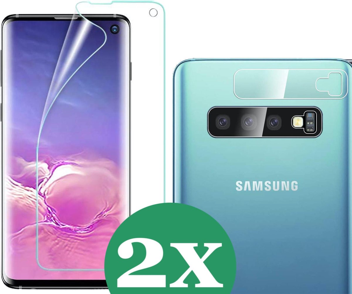 Samsung S10 Screenprotector - Samsung Galaxy S10 Screen Protector en Samsung S10 Screenprotector Camera - 2 Stuks