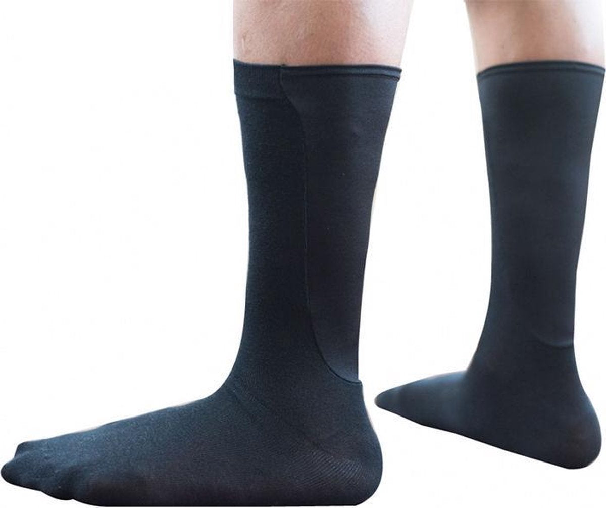 Unisex - kuithoogte - effen - zwart 43 - 46 - Xpandasox