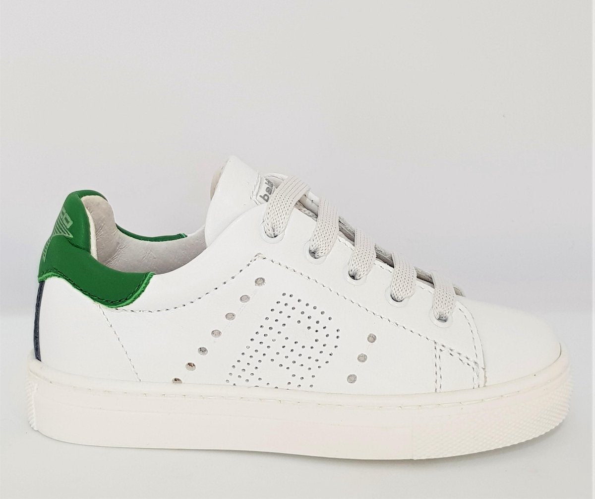 Balducci tennisschoen - wit/groen - leer - maat 34