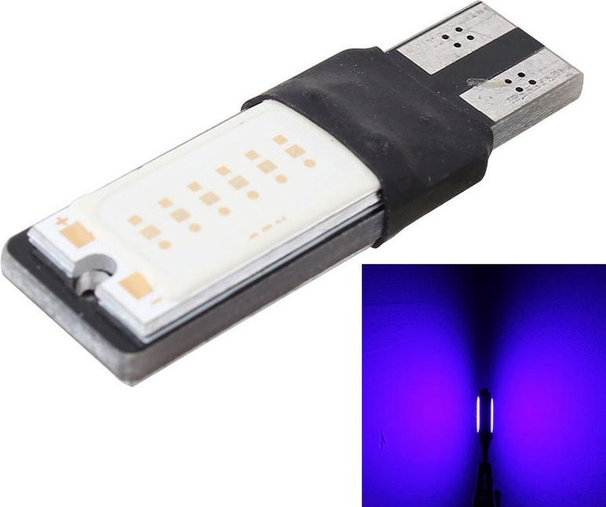 2 STKS T10 6W 180LM Blauw licht Dubbelzijdige 2 COB LED-decodering Canbus Foutloze leeslamp voor auto Clearnce