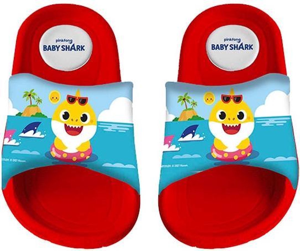 Pinkfong Badslippers Baby Shark Junior Eva Rood Maat 24