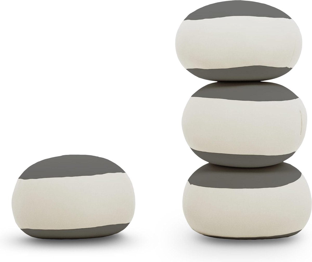 Terapy Meditatie Poef Ringo Licht Grijs en Donker Grijs