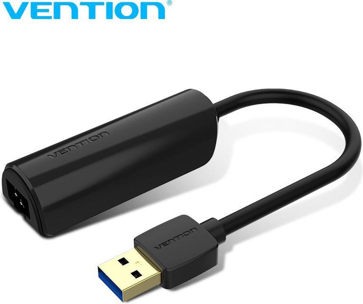 USB 3.0 - 10/100/1000 Mbps Ethernet LAN Adapter - Zwart