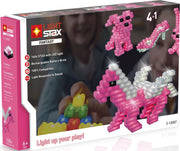 LIGHT STAX S-12007 Fantasy - 4 in 1 - Roze - Bouwset met LED licht