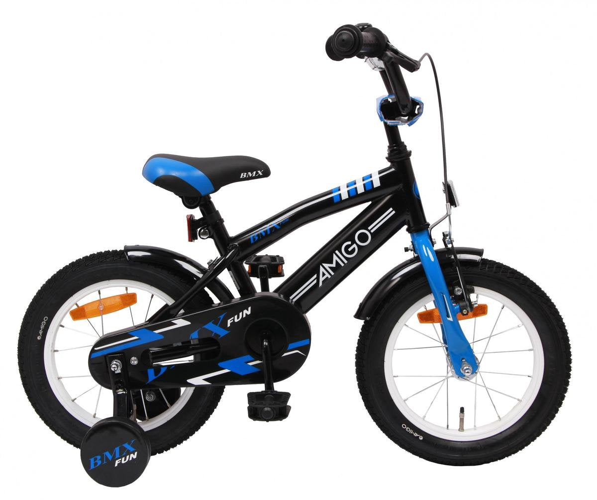 Amigo Bmx Fun - Kinderfiets 14 Inch - Jongens - Zwart/Blauw