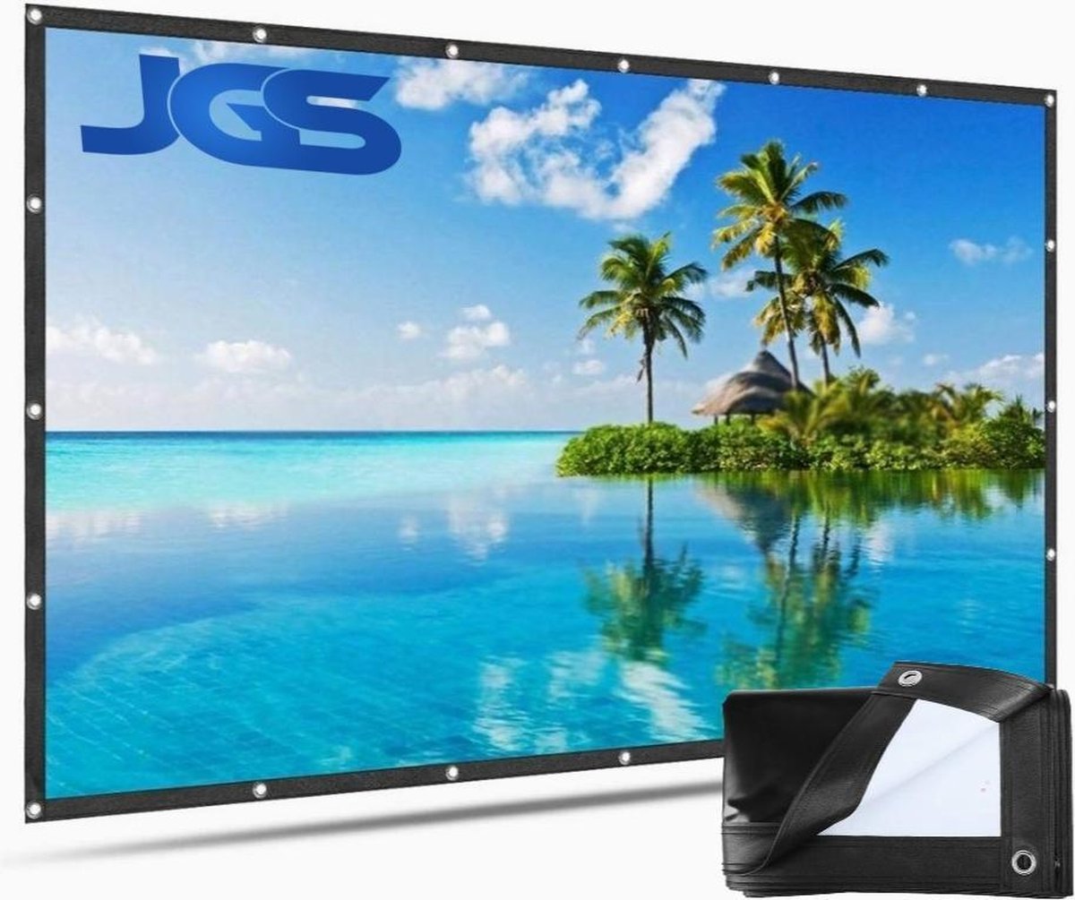 JGS Beamerscherm - Projectiescherm -Beamerdoek - PVC - 120 inch -16:9 - Draagbaar