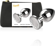 Coquette Anal Plug Metal White  Color Size L 4 X 9cm 