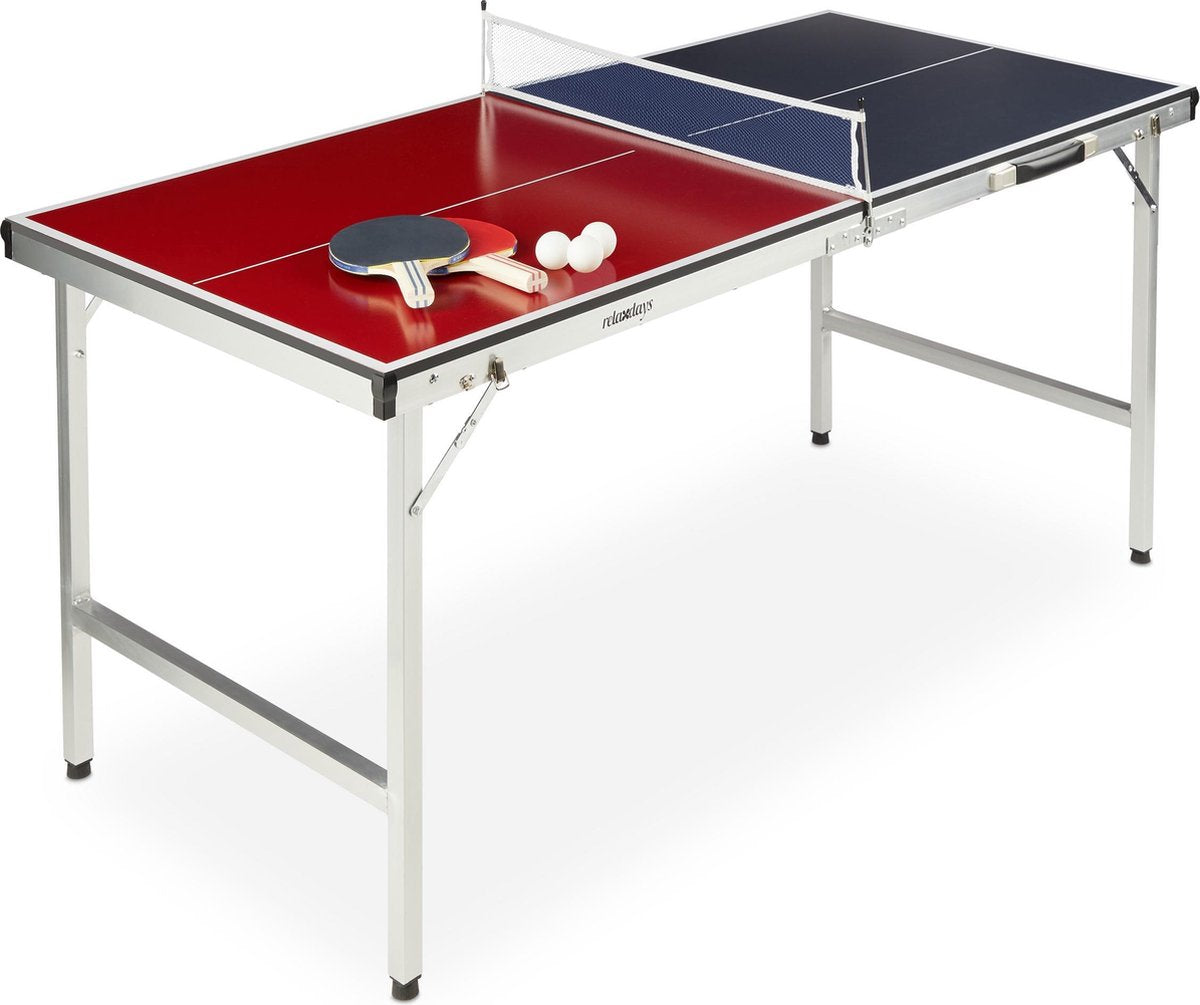 relaxdays tafeltennistafel klapbaar - pingpong tafel - tafeltennis netje - balletjes