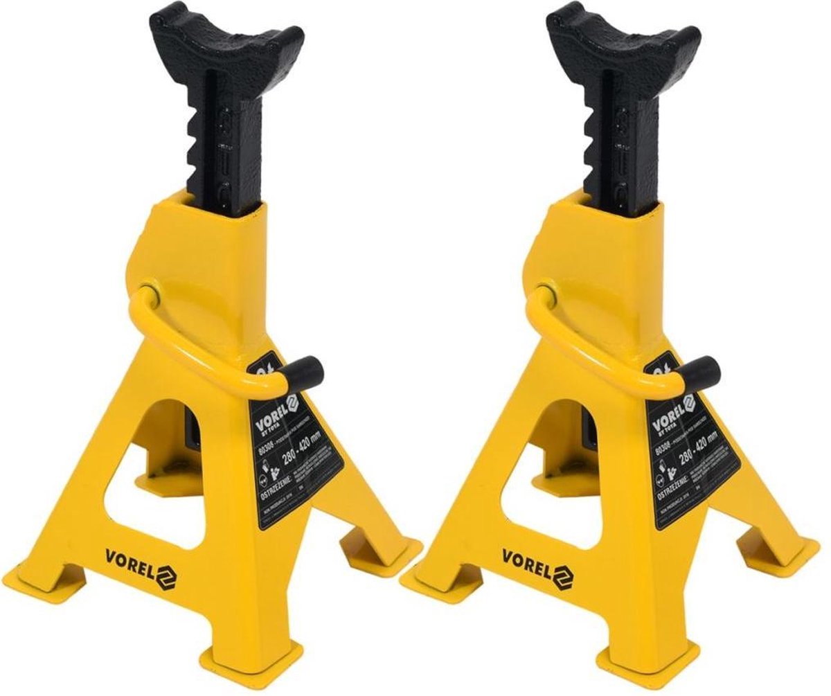 VOREL Assteunen 2 stuks 3 ton 80308