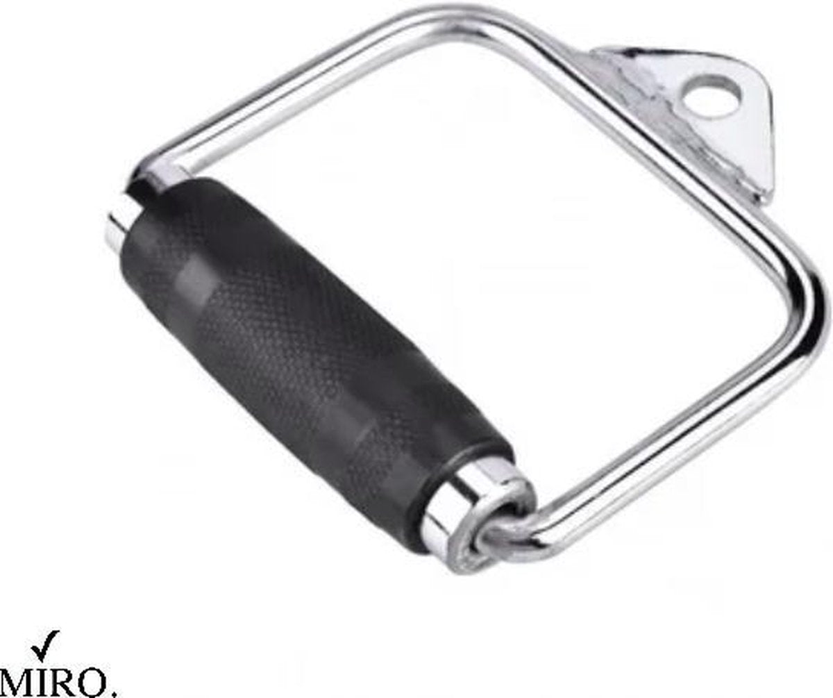 MIRO Handgreep Kabel Draaibaar Fitness Set Van 2 Stuks Rubber Handvat + Gratis Karabijnhaak ( 2 )