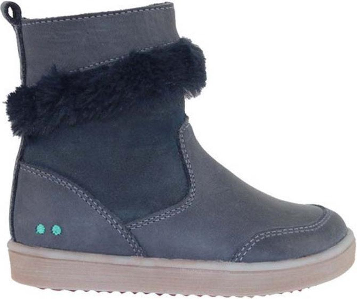 Bunnies JR 218561-629 Meisjes Enkellaarsjes - Blauw - Leer - Ritssluiting