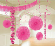 Waaiers Decoratie Kit Roze - 18 stuks