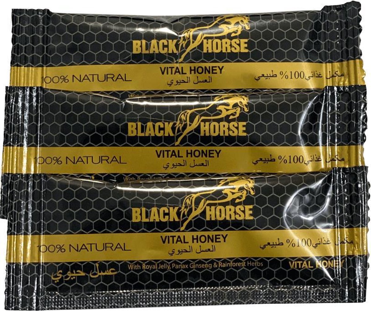 BLACK HORSE - 1 black horse - 100% natuurlijk - ORIGINEEL - Extreme Libido & Testosterone