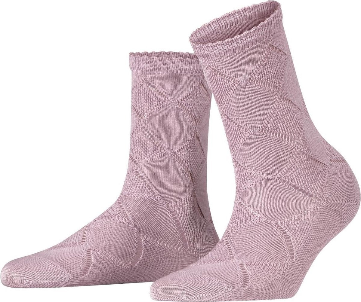 FALKE Argyle Corrosion Sokje Dames  46407 - Blauw 6955 dusty lilac Dames - 39-42