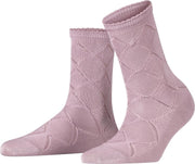 FALKE Argyle Corrosion Sokje Dames  46407 - Blauw 6955 dusty lilac Dames - 39-42