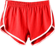 Stijlvolle Dames Sport Broekje / Short | Hardloop / Fitness Broek | Rood - S