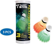 LED Badminton Shuttles Met licht | Glow in the Dark | Set van 3 shuttles
