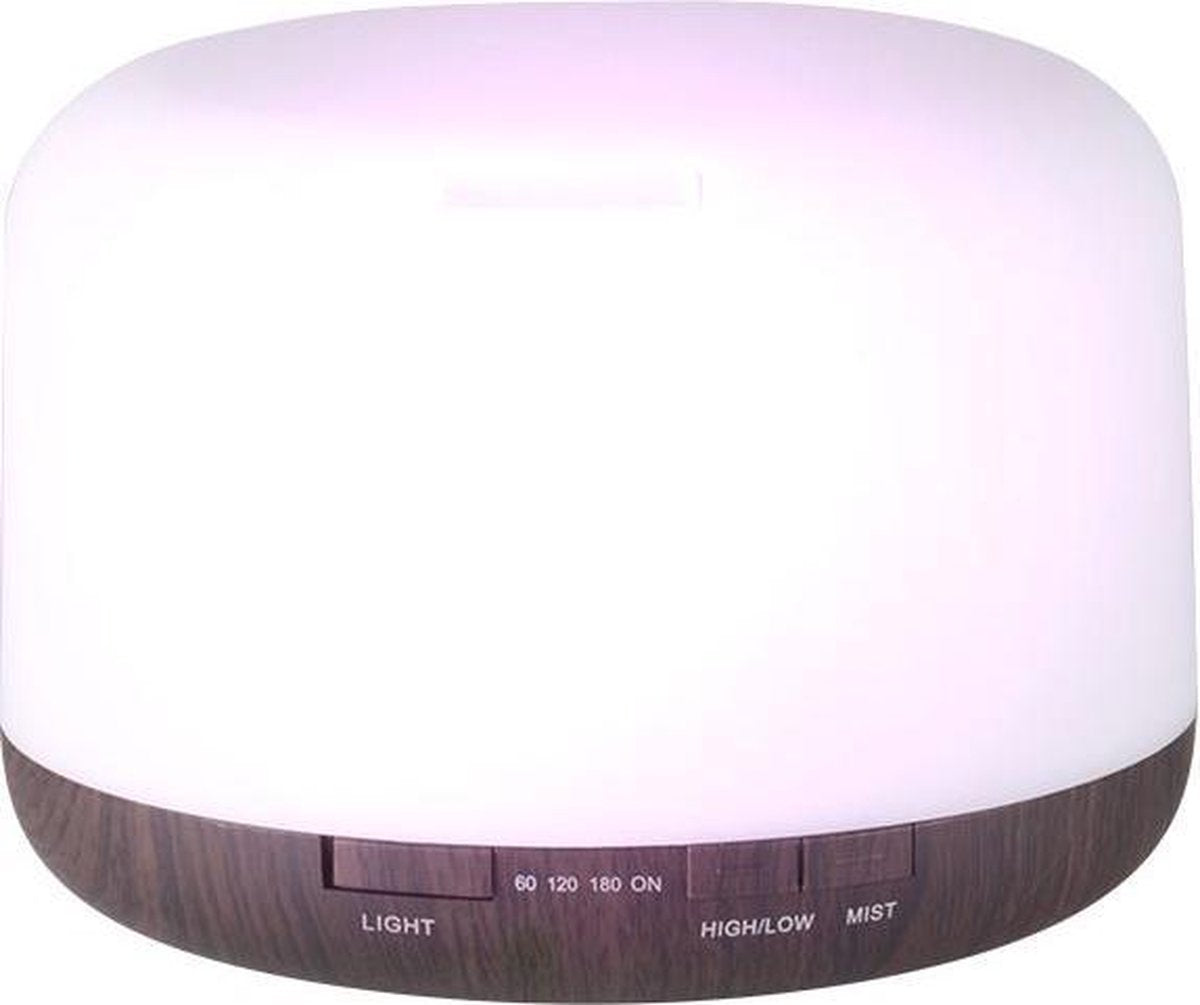 ACTIVE Aroma Diffuser Luchtbevochtiger Spa 03 Donker Hout 500ml + Timer