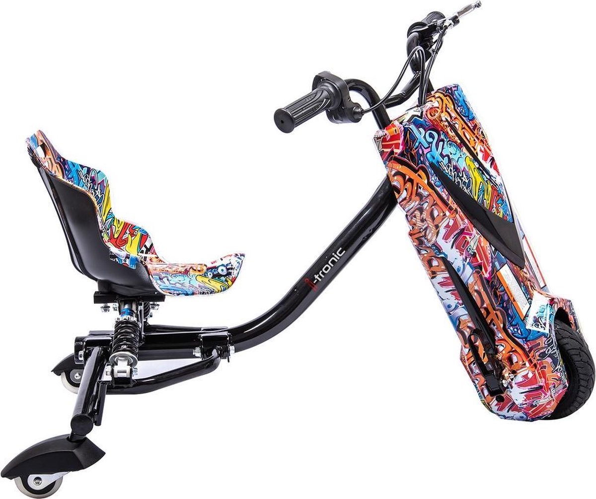 I-tronic - Elektrische Drift Trike Kart 250W 36V Versie 2.0 Hip-Hop - Achter vering - LED Wieltjes