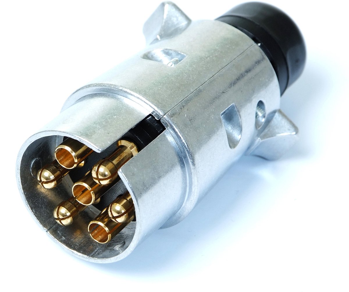 Stekker 7-polig aluminium (5 stuks)